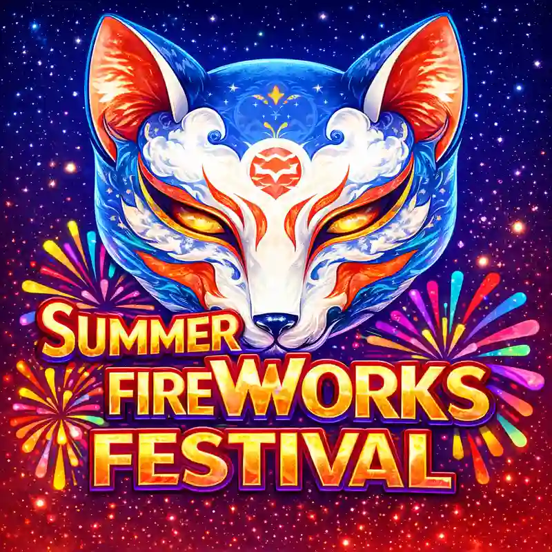 Summer Fireworks Festival casino game banner